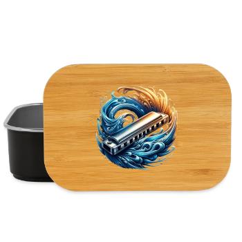 Mundharmonika Abstraktes Design - Lunch Box - Schwarz - Vorne
