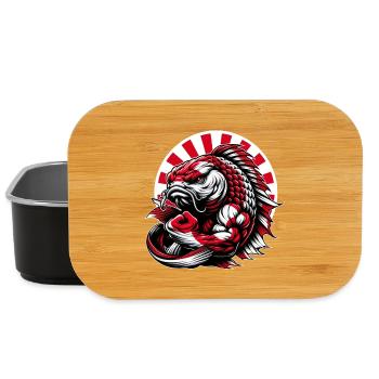 Koi Fisch Japan Nationalflagge Karpfen - Lunch Box - Schwarz - Vorne