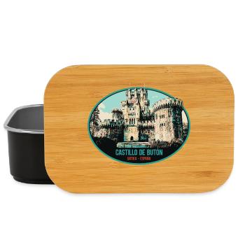 Illustration Château Butrón, Espagne - Boîte à goûter - noir - Devant