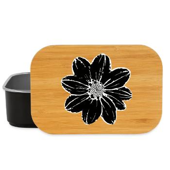 Blume schwarz Blumen schwarz Blüte - Lunch Box - Schwarz - Vorne