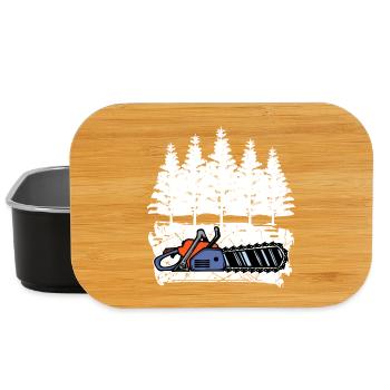 Forest, Wood, Sawdust, Tree, Forest, Forestry, Forestry - Lunch Box - black - Front
