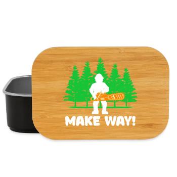 Holzfäller Holzarbeit Baum Motorsäge Statement - Lunch Box - Schwarz - Vorne