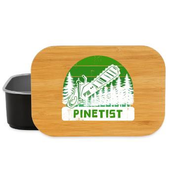 Forestier, Forêt, Arbre, Tronçonneuse, Menuiserie, Bûcheron - Boîte à goûter - noir - Devant