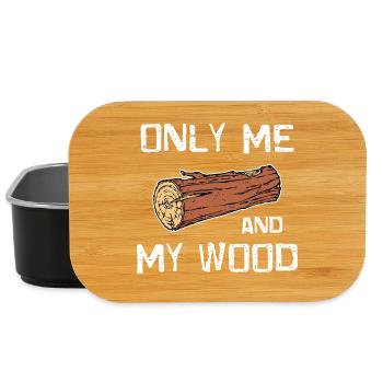 Holz Statement Holzfäller Holzarbeit Baumfäller - Lunch Box - Schwarz - Vorne