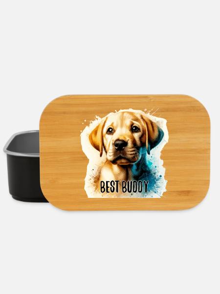 Labrador Retriever Welpe süß Bester Kumpel - Lunch Box - Schwarz