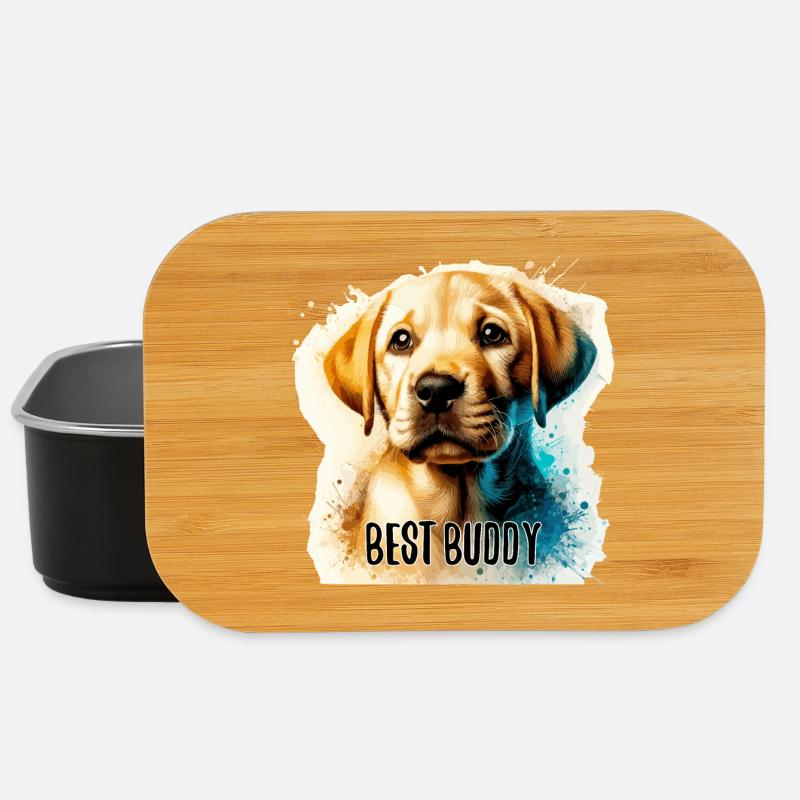 Labrador Retriever Welpe süß Bester Kumpel - Lunch Box - Schwarz