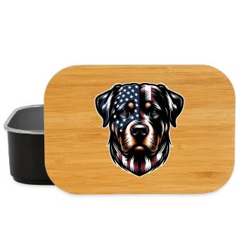 Rottweiler USA Hunde Design - Lunch Box - Schwarz - Vorne