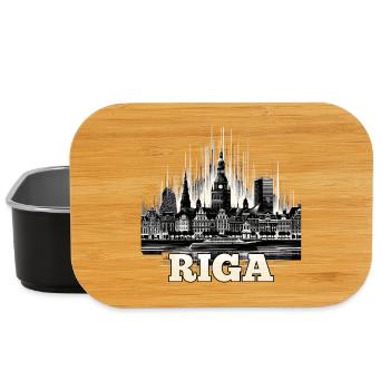 Riga Hauptstadt Lettland Baltikum Geschenk - Lunch Box - Schwarz - Vorne