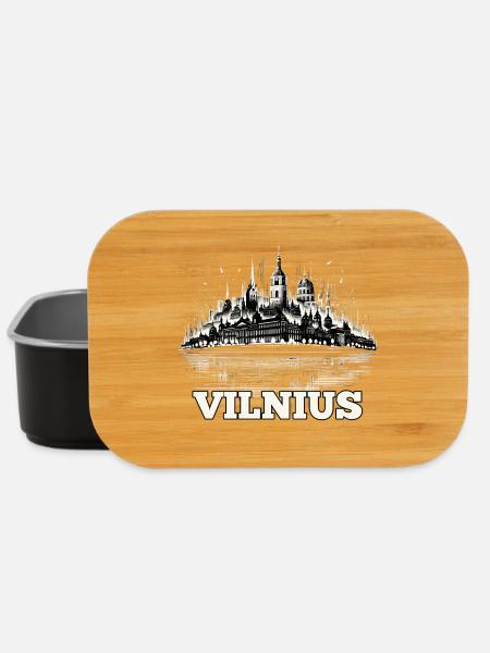 Vilnius Capital Lituanie Pays Baltes Cadeau - Boîte à goûter - noir