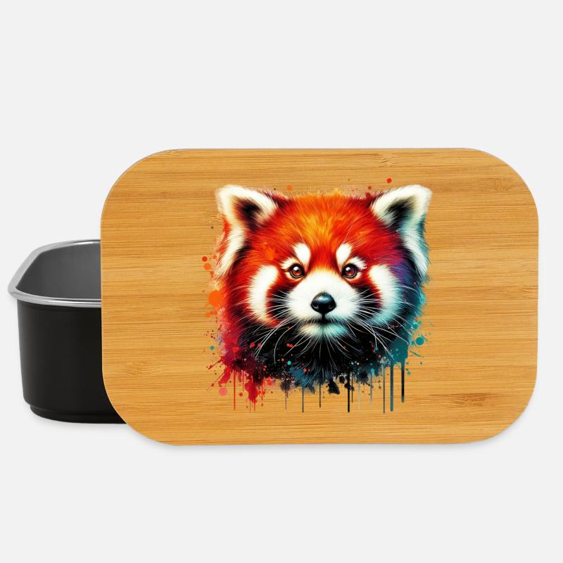 Red panda - Lunch Box - black