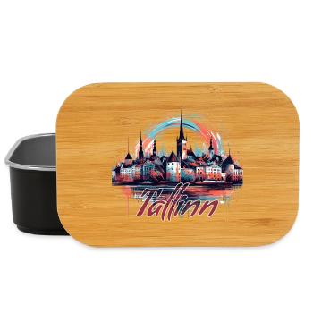 Tallinn Capital Estonia Baltic Gift - Lunch Box - black - Front