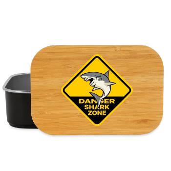 Danger Shark Zone - Lunch Box - black - Front