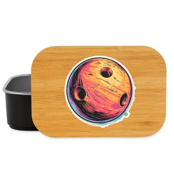 Bowling Ball Cartoon Look - Lunch Box - black - Front