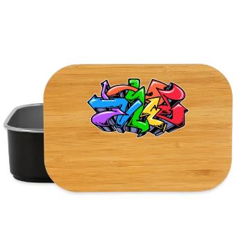Kunst Street Art Wildstyle Graffiti Illustration - Lunch Box - black - Front