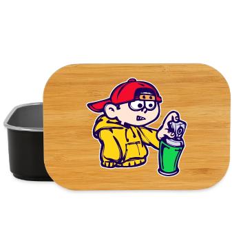 Graffiti Spraydose Kunst Strassenkunst Sprayer - Lunch Box - Schwarz - Vorne