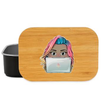Lebendiges Reva Prisma arbeitendes Mädchen Design - Lunch Box - Schwarz - Vorne