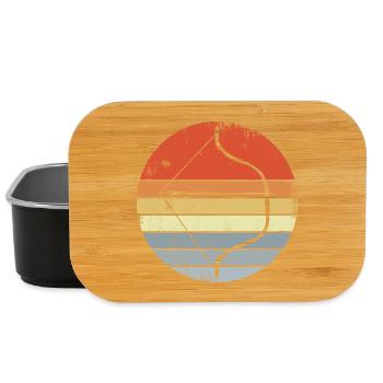 Bow and Arrow Vintage Look - Lunch Box - black - Front