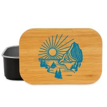 Holiday Landscape (Blue) - Lunch Box - black - Front