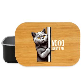 Nein war ich nicht BKH Blue Katze Geschenk - Lunch Box - Schwarz - Vorne