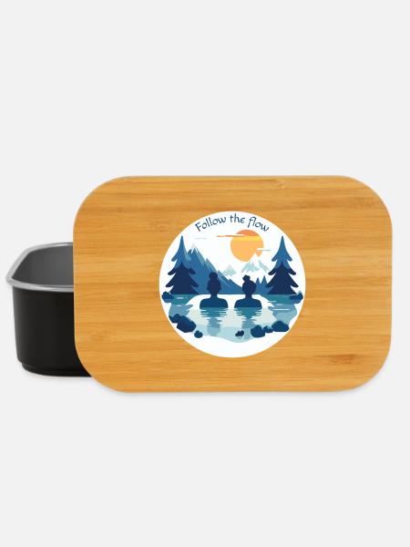 Two women take an bath in the cold mountains - Lunch Box - black