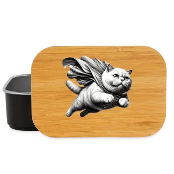 Super Katze BKH weiß Britisch Kurzhaar Geschenk - Lunch Box - Schwarz - Vorne