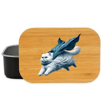 Super Cat Persian White Persian Cat Gift - Lunch Box - black - Front
