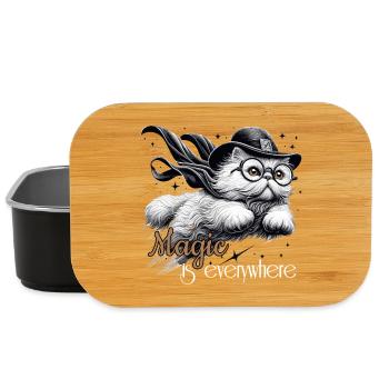 Magie Perser weiß Perserkatze Geschenk - Lunch Box - Schwarz - Vorne