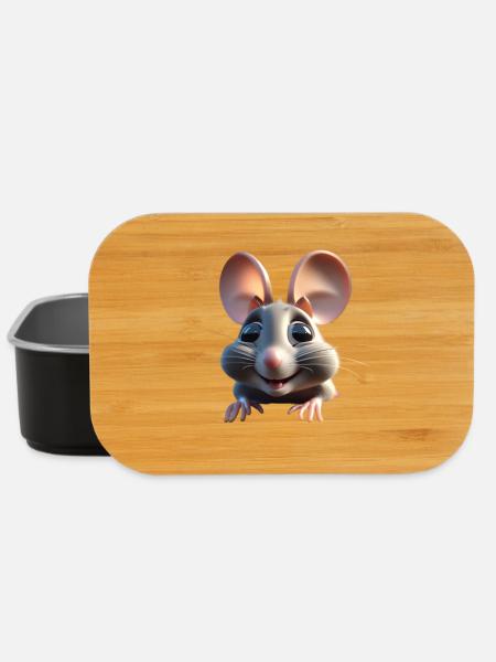 Whimsical Mouse Cheer - Lunch Box - black