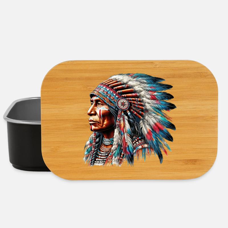 American Indian American Red Skin - Lunch Box - black