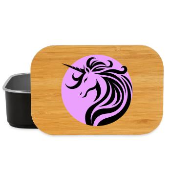 Licorne bénédiction lavande - Boîte à goûter - noir - Devant