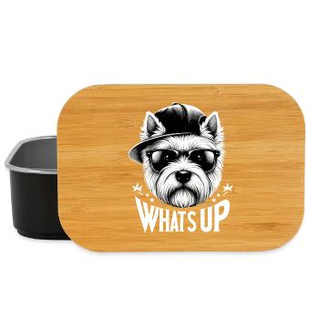 Highland White Terrier Whats Up Design - Lunch Box - black - Front