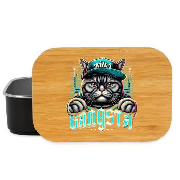 BKH Britisch Kurzhaar Katze getigert Gangsta Gangs - Lunch Box - Schwarz - Vorne