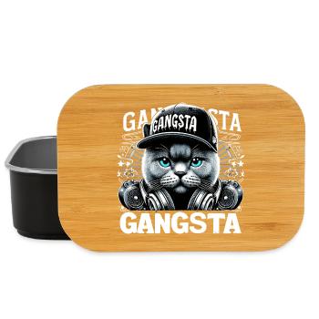BKH Britisch Kurzhaar Blue Katze Gangsta Gangster - Lunch Box - Schwarz - Vorne