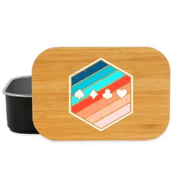 Kartenspiel Glücksspiel Roulette Poker Zocken - Lunch Box - Schwarz - Vorne