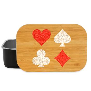 Glücksspiel Roulette Lotterie Poker Zocken Casino - Lunch Box - Schwarz - Vorne