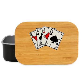 Jeu de cartes de casino Jeux de hasard Joueurs professionnels - Boîte à goûter - noir - Devant