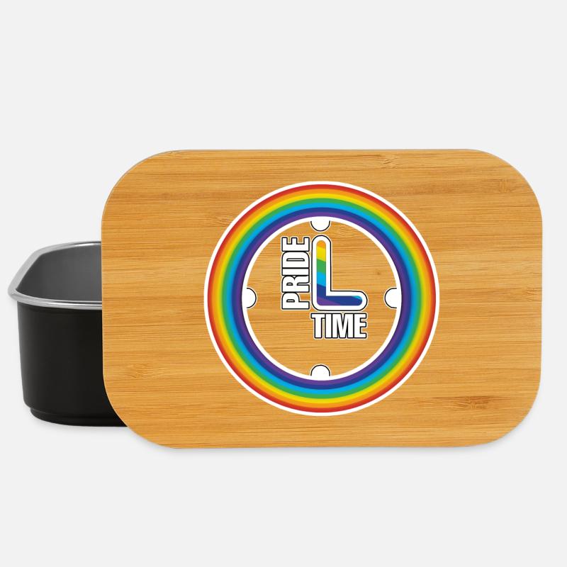 Rainbow Pride Ring Clock - Lunch Box - black