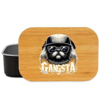 Pekingese Gangsta Gangster Löwenhund Hund Geschenk - Lunch Box - Schwarz - Vorne