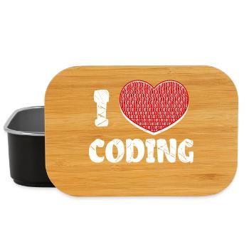 Developer Herz Coden Statement Programmierer - Lunch Box - Schwarz - Vorne