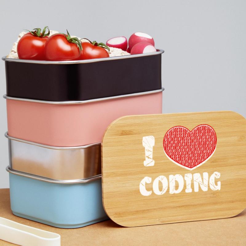 Developer Heart Coding Statement Programmer Lunch Box