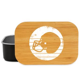 Football Helmet Drawing - Lunch Box - black - Front