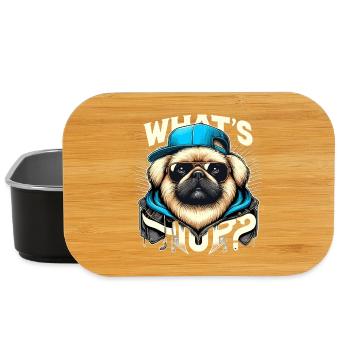 Pekingese Was geht ab Löwenhund Hund Geschenk - Lunch Box - Schwarz - Vorne