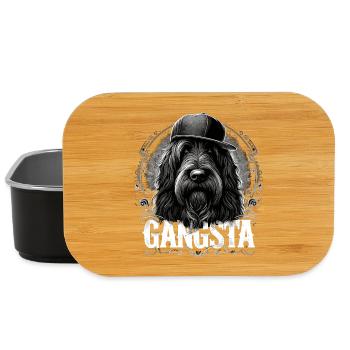 Cadeau Schapendoes Gangsta Gangster Cool Dog - Boîte à goûter - noir - Devant