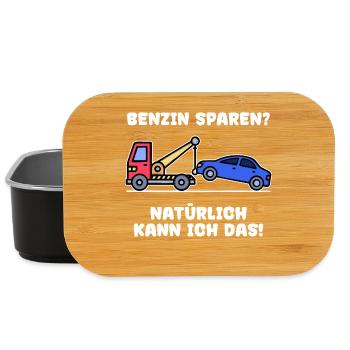 Car Statement Refueling Gas Station Gasoline Energy - Lunch Box - black - Front