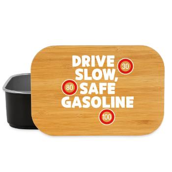 Gasoline Fuel Pump Energy Storage Refueling Statement - Lunch Box - black - Front
