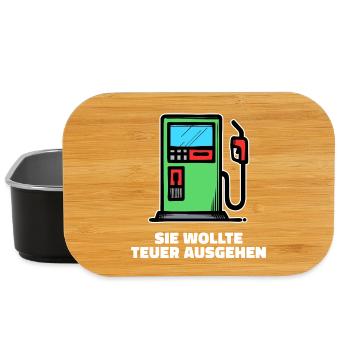 Benzin Diesel Statement Tanken Zapfsäule Strom - Lunch Box - Schwarz - Vorne