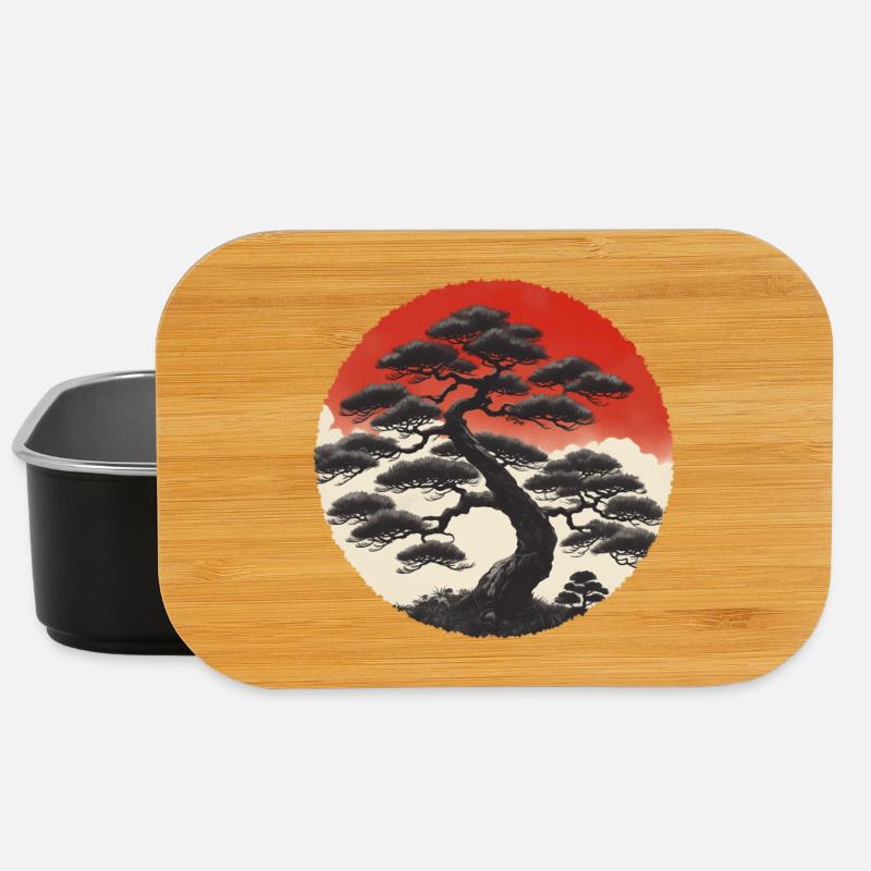 Asiatische Landschaft - Lunch Box - Schwarz