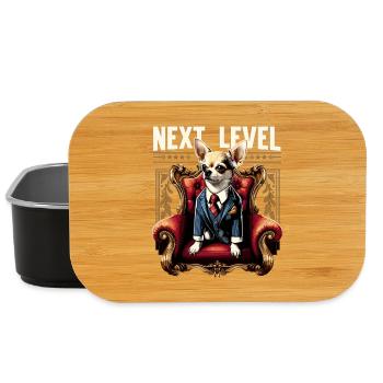 Chihuahua Next Level Königssessel Hund Geschenk - Lunch Box - Schwarz - Vorne