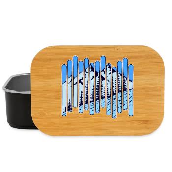 Eis Kalt Berg Wintersport Schifahren Skiurlaub - Lunch Box - Schwarz - Vorne
