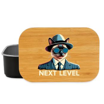Siamese Cat Siamese Cat Next Level Suit Gift - Lunch Box - black - Front